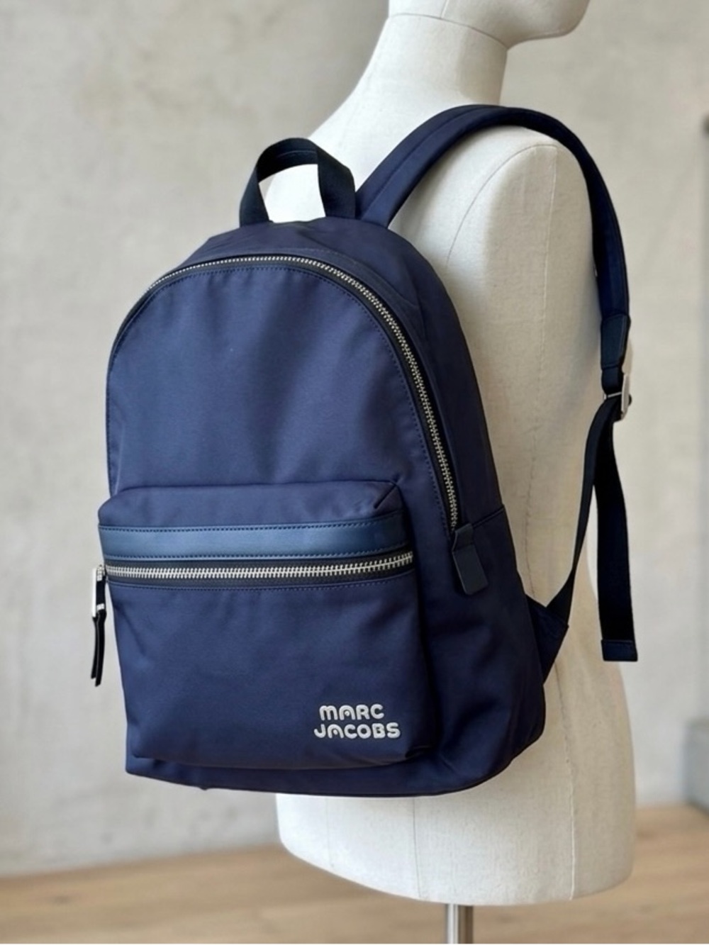 Marc Jacobs Nylon Varsity Backpack - Navy Blue